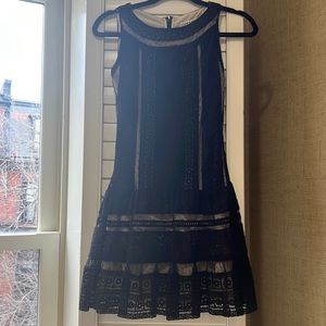 Alice + Olivia Black Lace Dress Size 0